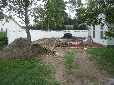 Initial Fence installation