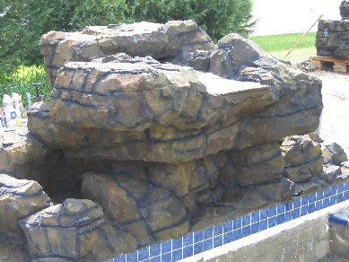 Waterfall painted